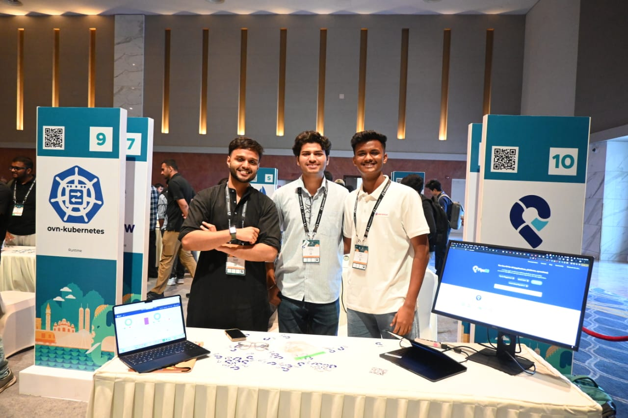 PipeCD team at the booth at KubeCon India 2026